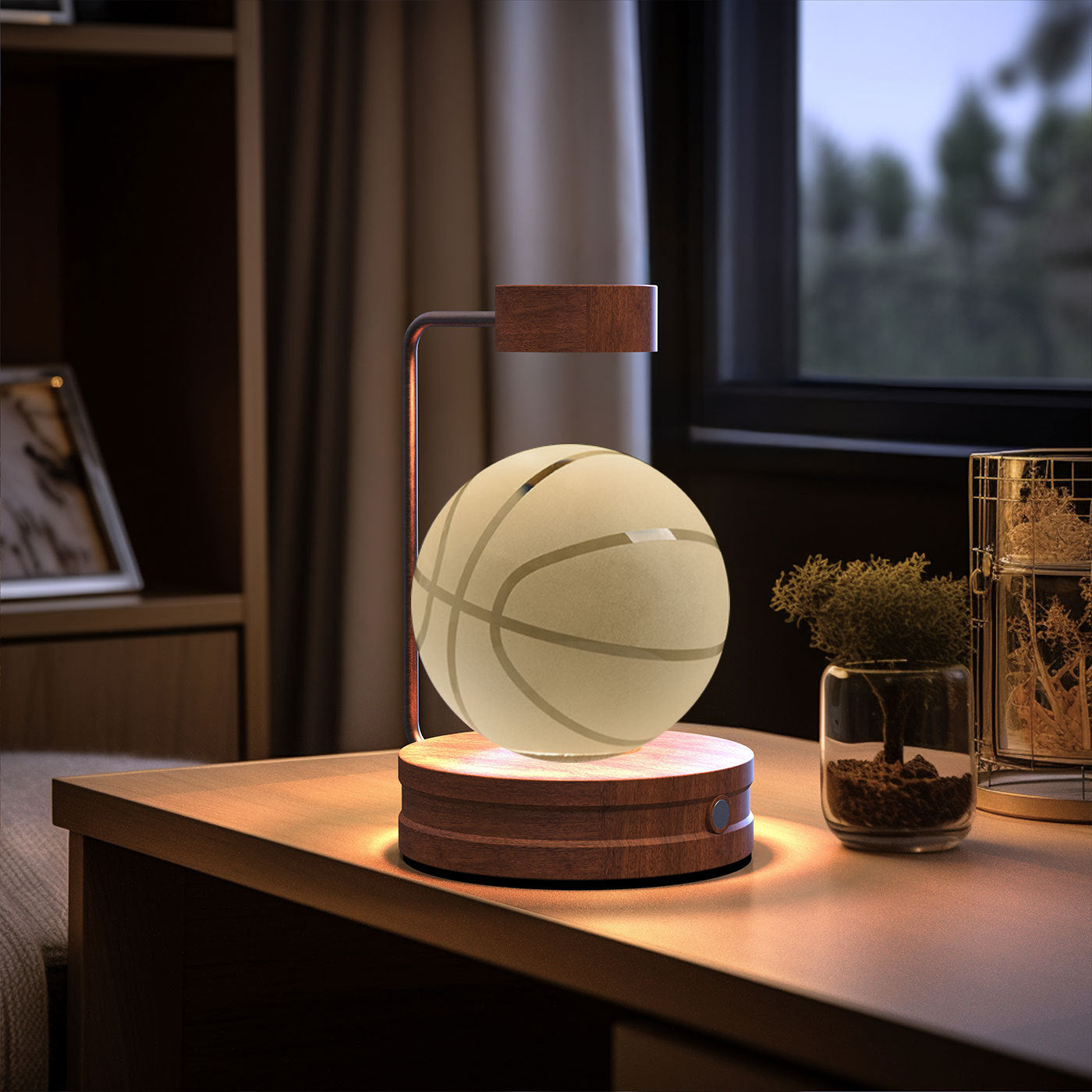Crystal Ball Cosmic Indoor Night Light USB Power Warm Bedside Light Birthday Gift Night Lamp