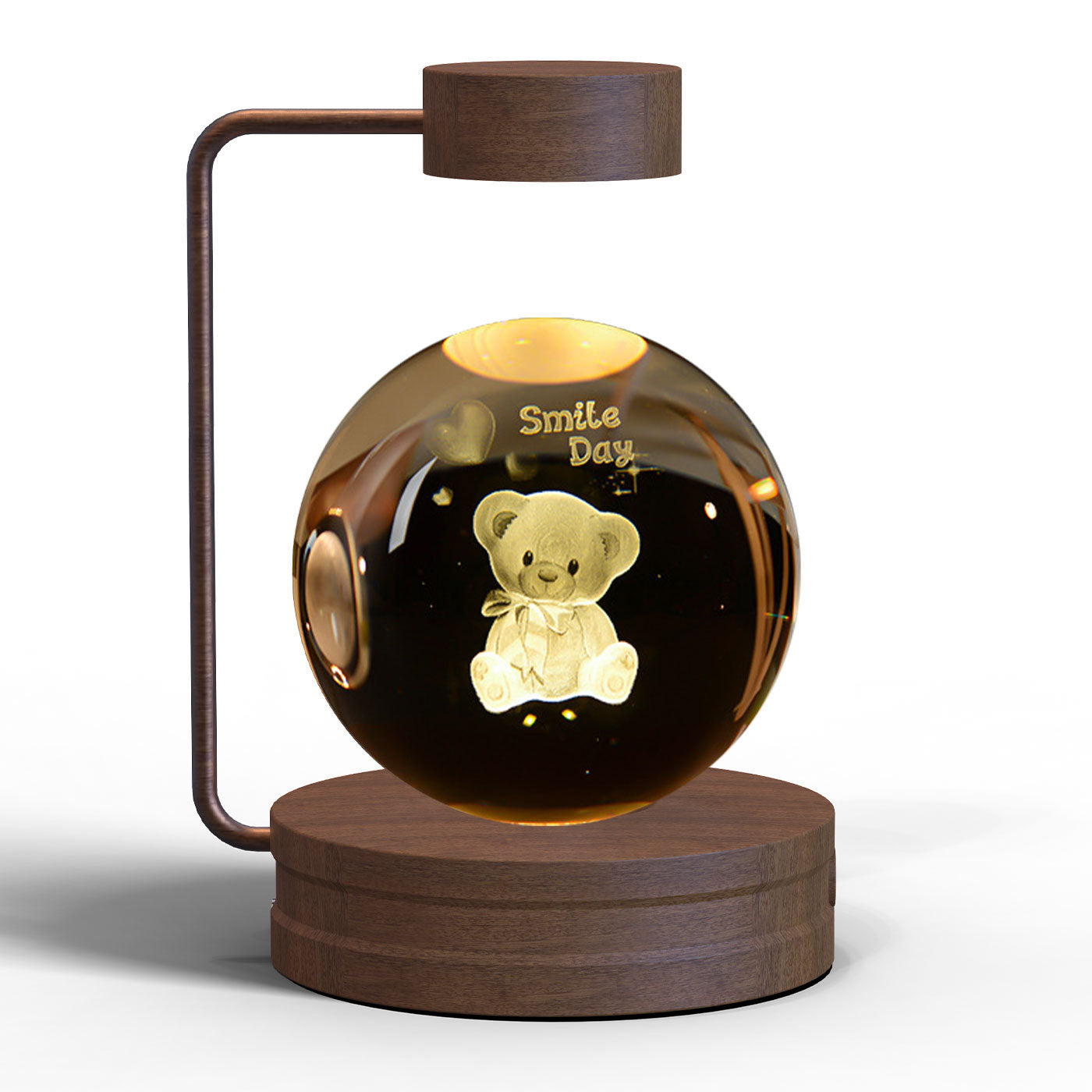Crystal Ball Cosmic Indoor Night Light USB Power Warm Bedside Light Birthday Gift Night Lamp