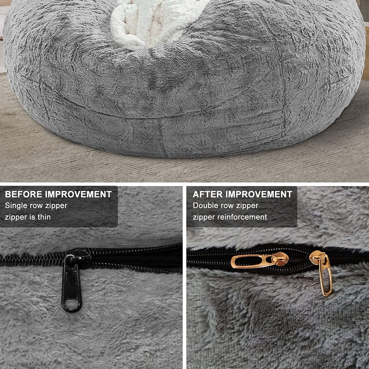Black Velvet Lazy Sofa Bed Cover