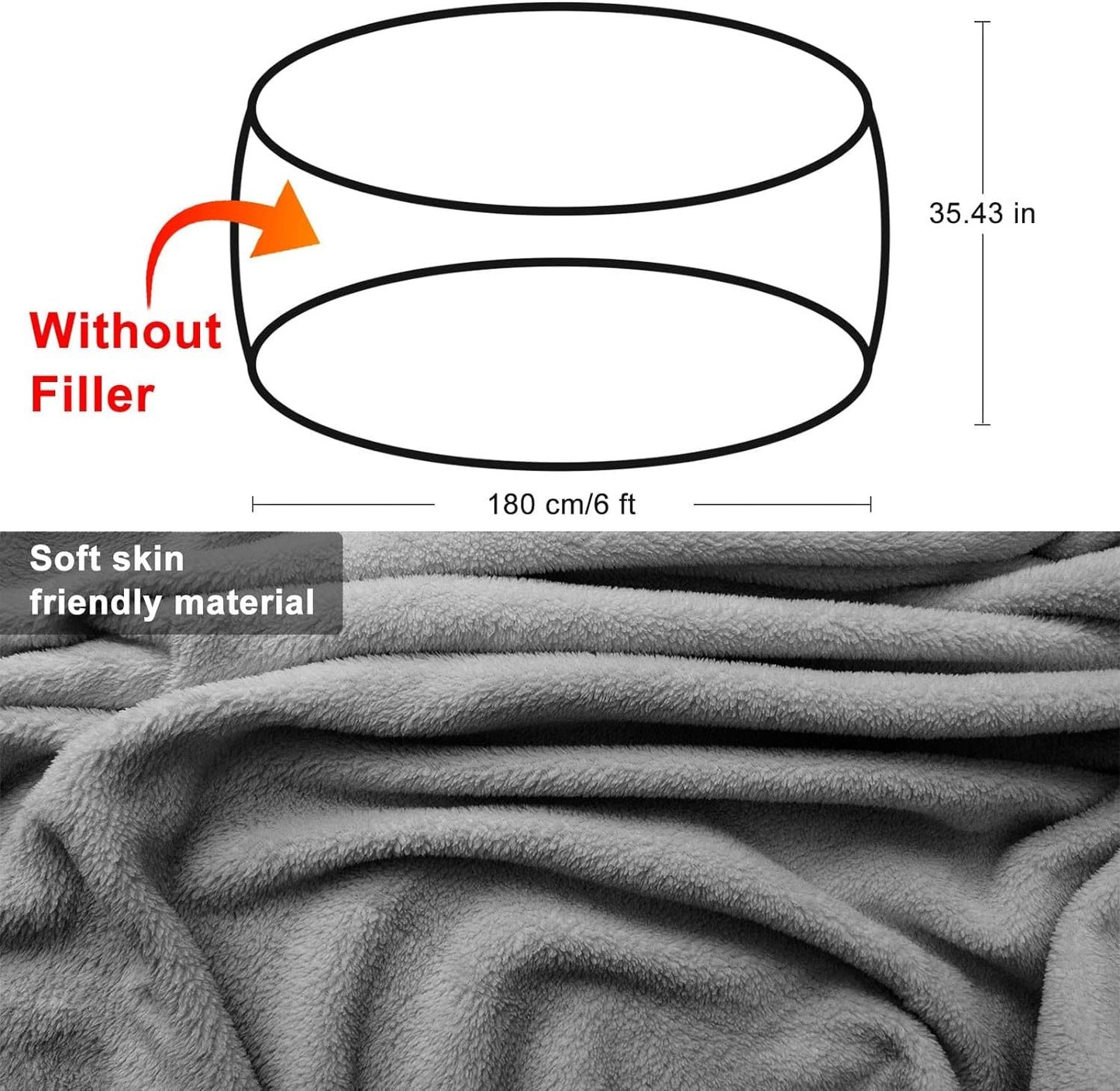 Black Velvet Lazy Sofa Bed Cover