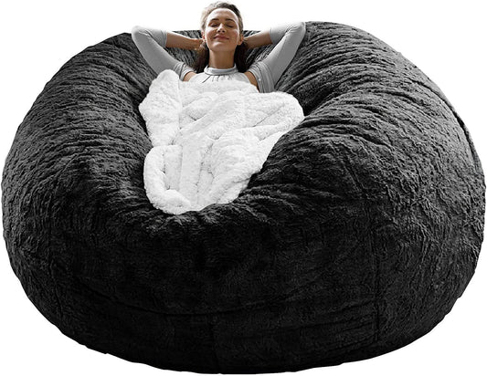 Black Velvet Lazy Sofa Bed Cover